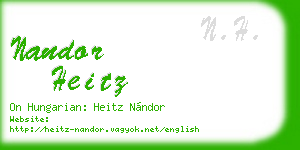 nandor heitz business card